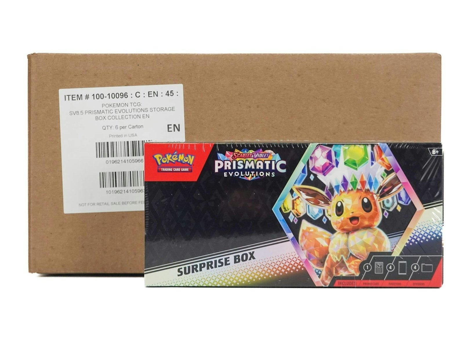 Pokémon Scarlet & Violet: Prismatic Evolutions Surprise 6-Box Case