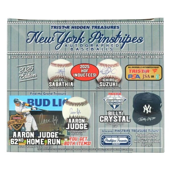 2025 TriStar New York Pinstripes Autographed Baseball Hobby Box