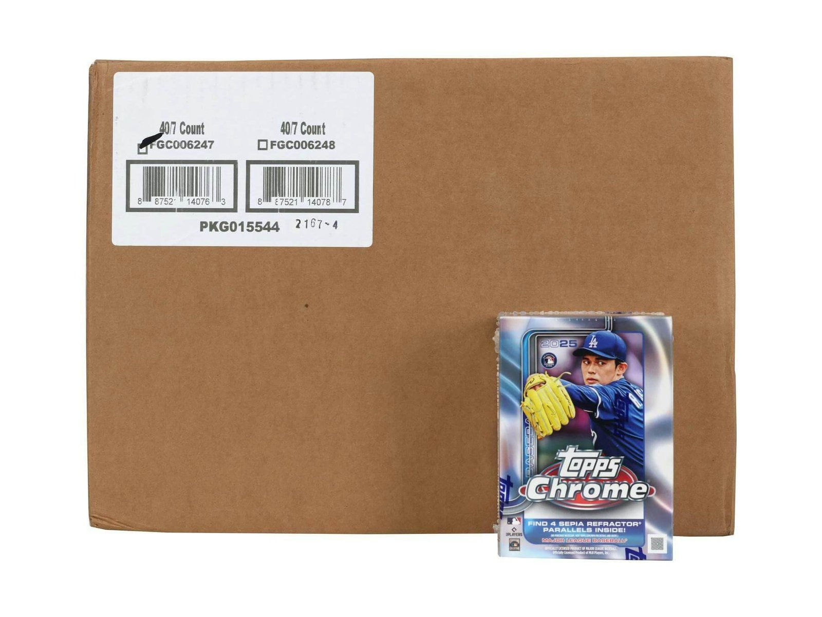903244_001_072125CASE.jpg 2025 Topps Chrome Baseball 7-Pack Blaster 40-Box Case