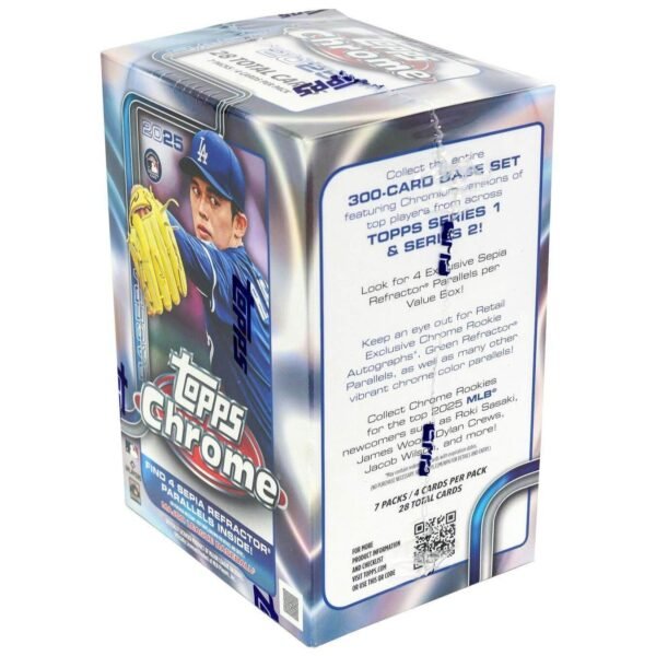 2025 Topps Chrome Baseball 7-Pack Blaster Box