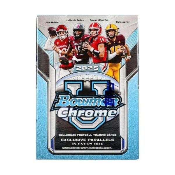 2025 Bowman University Chrome Football 7-Pack Blaster Box