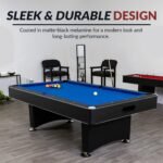 Hathaway Hustler Pool Table with Ball Return – Black with Blue Felt BG2515PB / BG2520PB (image 2)
