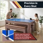 Hathaway Newport 7-ft Pool Table Combo Set with Benches – Light Oak with Red Felt BG2535P (image 4)
