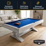 Hathaway Montecito 8-ft Pool Table – Driftwood Finish with Blue Felt BG5021 (image 2)