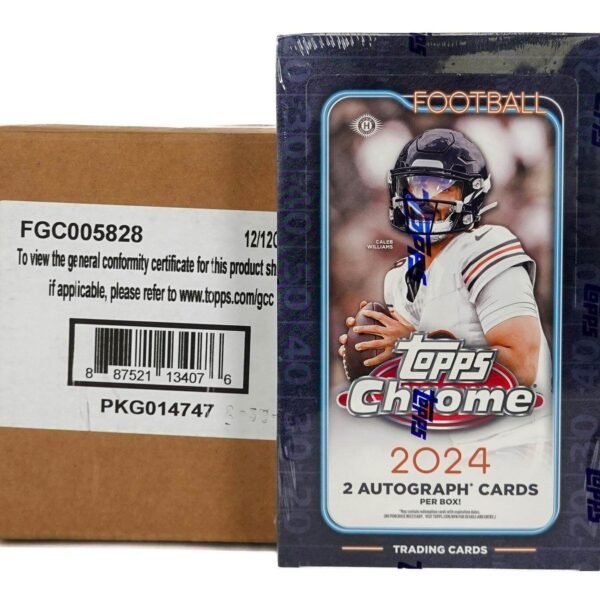 2024 Topps Chrome Football Hobby 12-Box Case