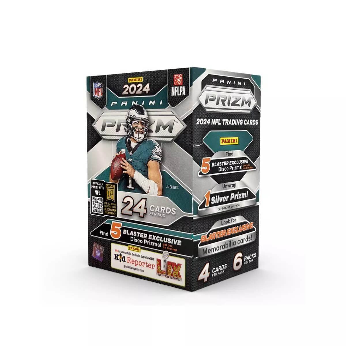 DS-24PANPRZFB-BL1_9fa2dd9c-0941-49fb-9bc6-e11eb2920306.jpg 2024 Panini Prizm Football 6-Pack Blaster Box (Disco Prizms!)