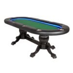 BBO Poker Tables Elite Alpha LED Black Oval Poker Table (image 4)