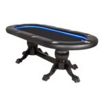 BBO Poker Tables Elite Alpha LED Black Oval Poker Table (image 2)