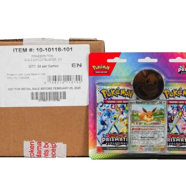 Pokémon TCG: Scarlet & Violet (SV8.5) Prismatic Evolutions 2-Pack Blister Case (24ct)