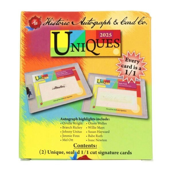 2025 Historic Autograph Uniques Hobby Box