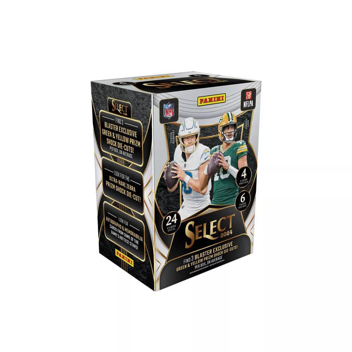 2024 Panini Select Football NFL 6-Pack Blaster Box (Green & Yellow Shock!)