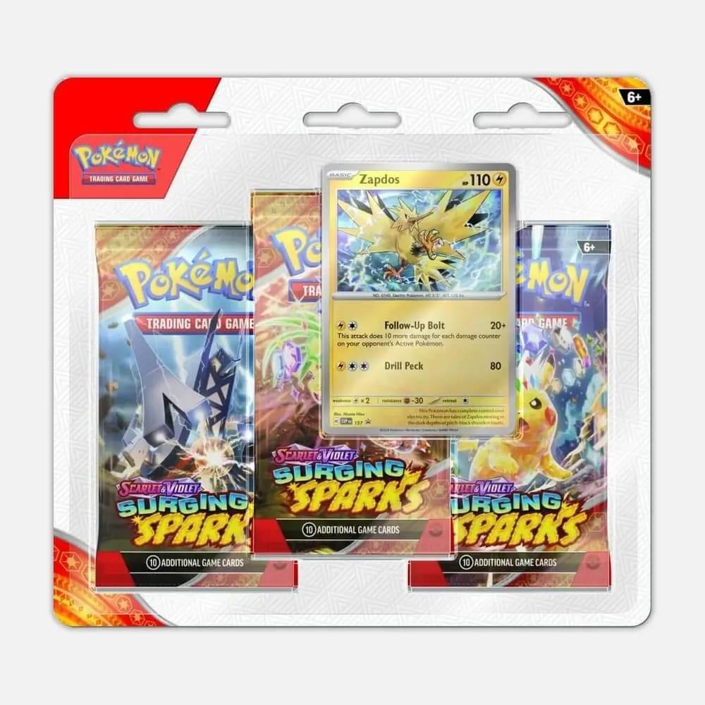 Pokémon TCG: Scarlet & Violet (SV8) Surging Sparks 3-Pack Blister