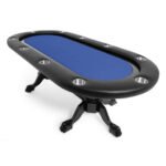 BBO Poker Tables Elite Black Oval Poker Table 10 Person (image 4)