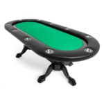 BBO Poker Tables Elite Black Oval Poker Table 10 Person (image 2)