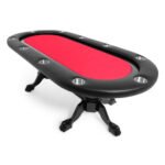 BBO Poker Tables Elite Black Oval Poker Table 10 Person (image 3)