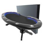 BBO Poker Tables Lumen HD LED Black Poker Table 10 Person (image 4)