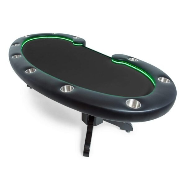 BBO Poker Tables Lumen HD LED Black Poker Table 10 Person