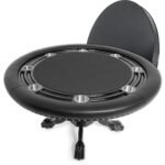 BBO Poker Tables Nighthawk Black Round Poker Table 8 Person (image 2)