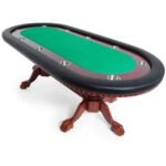 BBO Poker Tables Rockwell Mahogany Oval Poker Table (image 3)