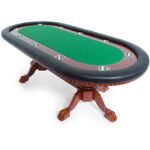 BBO Poker Tables Rockwell Mahogany Oval Poker Table (image 4)
